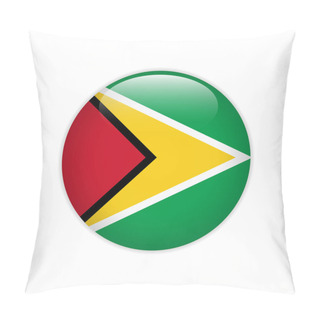 Personality  Guyana Flag On Button Pillow Covers