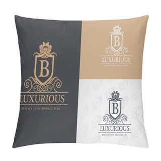 Personality  Luxurious Logo Design. Pillow Covers