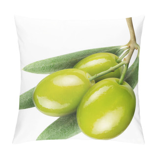 Personality  Olives With Leaves On A White Pillow Covers