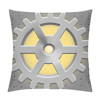 Personality  Vector Cogwheel. Gear System Pillow Covers