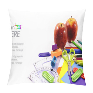 Personality  Apples And Stationery With Copy Space Pillow Covers