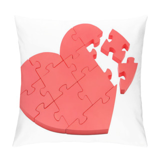 Personality  Red Puzzle Heart Pillow Covers