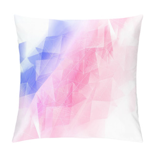 Personality  Bright Abstract Triangles Blue Background. Pillow Covers