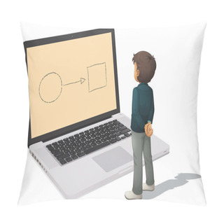 Personality  Standing Next To Computer Pillow Covers