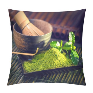 Personality  View Of Organic Japanese Green Matcha Tea Pillow Covers