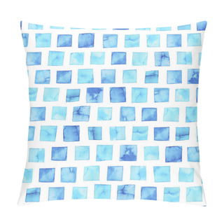Personality  Abstract Blue Watercolor Background. Pillow Covers