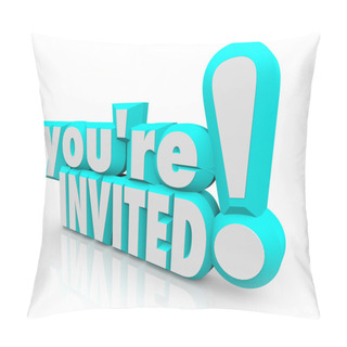 Personality  You're Invited 3D Words Invitation Party Pillow Covers