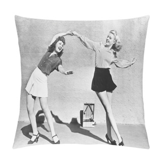Personality  Two Women Dancing Outside Pillow Covers