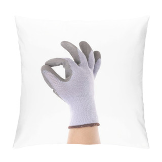 Personality  Rubber Protective Glove Shows Sign Ok. Pillow Covers