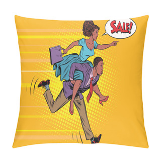 Personality  Wife Riding Husband Runs On Sale Pillow Covers