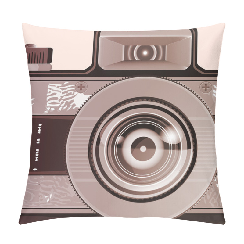 Personality  Photo Camera Illustration,  Vector Illustration  Pillow Covers