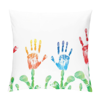 Personality  Palm Print Flower Pillow Covers