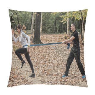 Personality  Hard Training With Resistance Band Pillow Covers