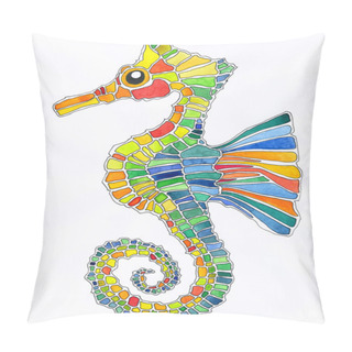 Personality  Colorful Sea Horse Pillow Covers