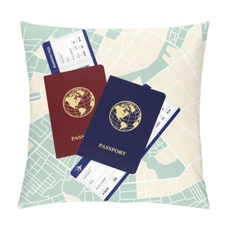 Personality  Passports Tickets Pillow Covers