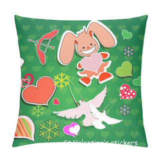 Personality  Vector Background For Valentine's Day. Pillow Covers