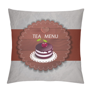 Personality  Tea Menu With Cupcake Pillow Covers