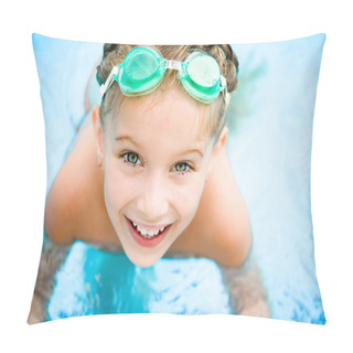 Personality  Little Girl In Swimming Pool Pillow Covers