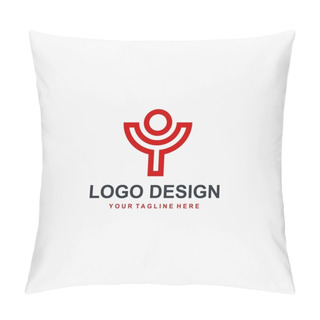 Personality  Letter Y Logo Design Vector. Technology Logo Design. Pillow Covers