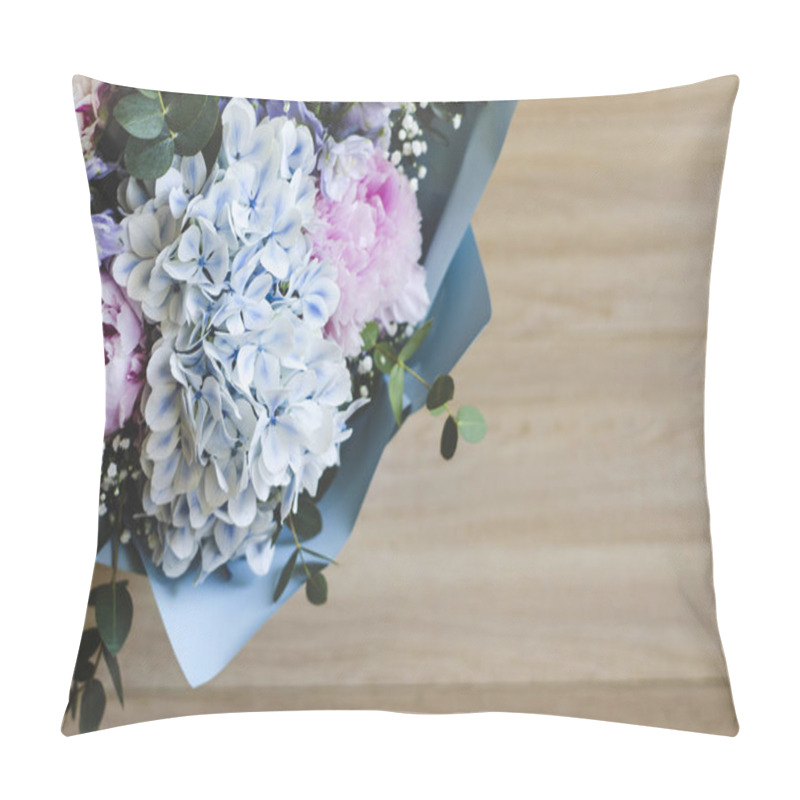 Personality  Bouquet of flowers close-up. Peonies, hydrangea. pillow covers