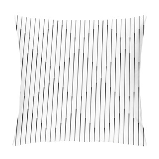 Personality  Seamless Vertical Line Pattern. Vector Monochrome Background Pillow Covers
