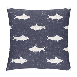 Personality  Seamless Pattern With Sharks. Pillow Covers