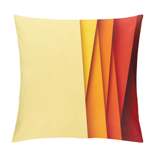 Personality  Pattern Of Overlapping Paper Sheets In Red And Yellow Tones Pillow Covers