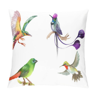 Personality  Wild Exotic Birds On Branches Pillow Covers
