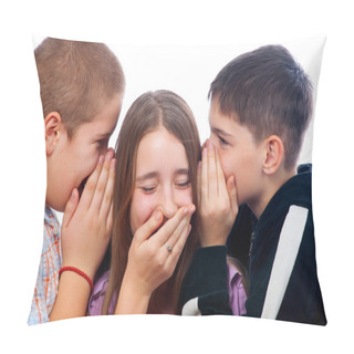 Personality  Two Teenage Boys Telling Jokes To Teenage Girl Pillow Covers