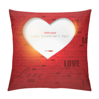 Personality  Gift Card. Valentine's Day. Vector Background Pillow Covers