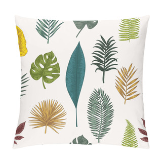 Personality  Botanical Illustration. Tropical Leaves.  Pillow Covers