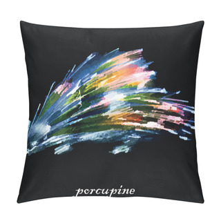 Personality  Vector Graphic Stylized Image Of Porcupine Pillow Covers