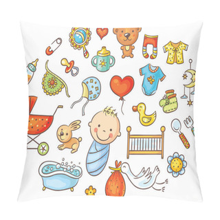 Personality  Colorful Cartoon Baby Set Pillow Covers