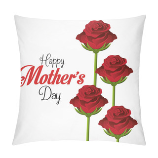 Personality  Mothers Day Card Design, Vector Illustration. Pillow Covers