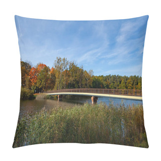 Personality  Bridge On The Long Lake In Olsztyn - Warmia And Mazury, Poland, Europe Pillow Covers