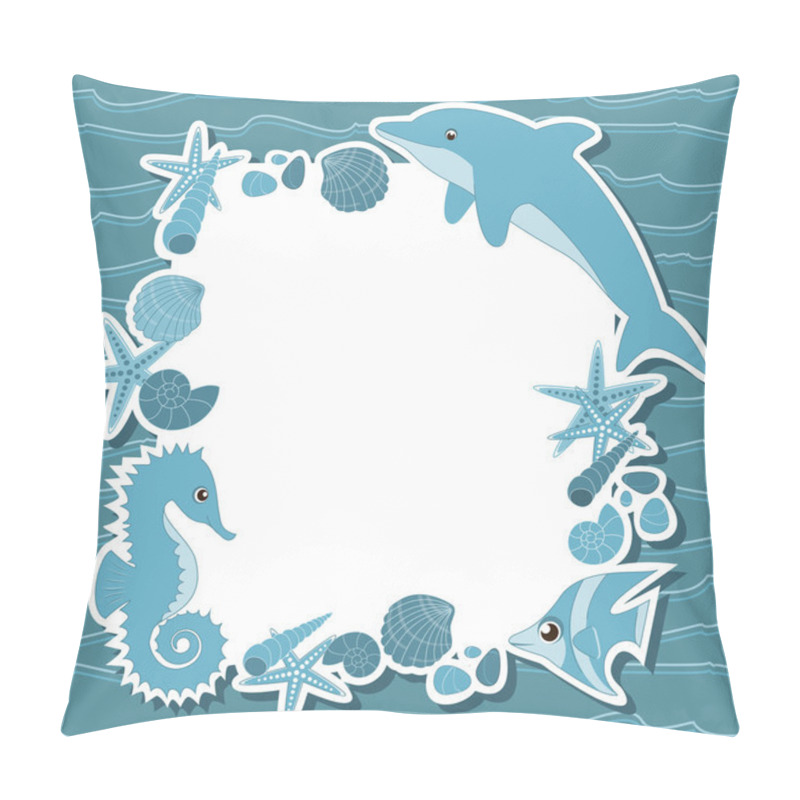 Personality  Marine life background pillow covers