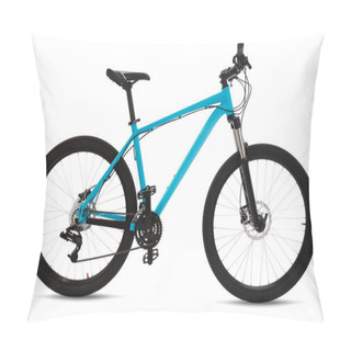 Personality  Blue Mountain Bike Isolated On White Background Pillow Covers