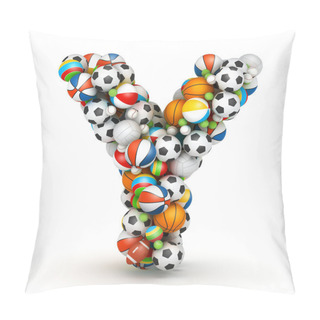 Personality  Letter Y, Gaming Balls Alphabet Pillow Covers