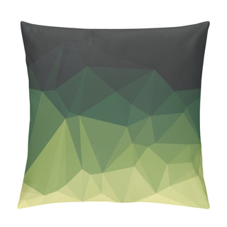 Personality  Abstract Green Gradient Background With Poly Pattern Pillow Covers