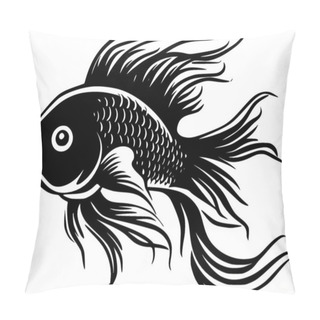Personality  Goldfish - Minimalist And Simple Silhouette - Vector Illustration Pillow Covers