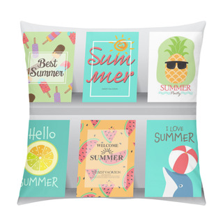 Personality  Summer Vacation Backgrounds.  Pillow Covers