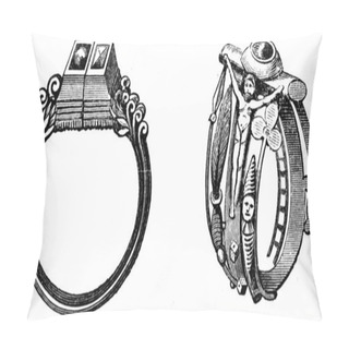 Personality  Wedding Rings Of Martin Luther And Katharina Von Boras, 1525 Pillow Covers