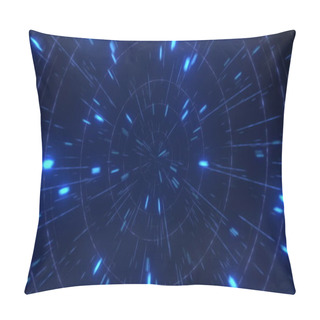 Personality  Abstract Hyperspace High Speed Flight, 3D Rendering Pillow Covers