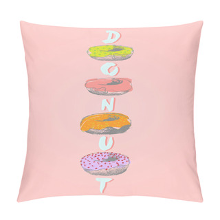 Personality  Donuts In Various Glaze Poster Pillow Covers