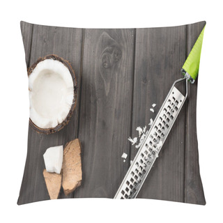 Personality  Coconut Pieces With Grater  Pillow Covers