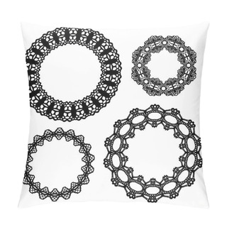 Personality  Set Of Round Lacy Doilies Pillow Covers