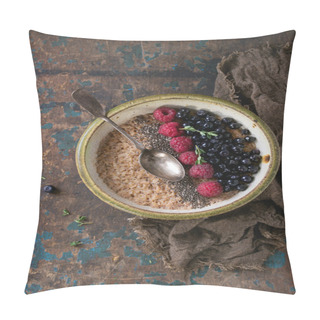 Personality  Oatmeal With Berries And Chia Seeds Pillow Covers
