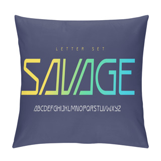 Personality  Contemporary Uppercase Letter Set, Vector Alphabet, Typography Pillow Covers
