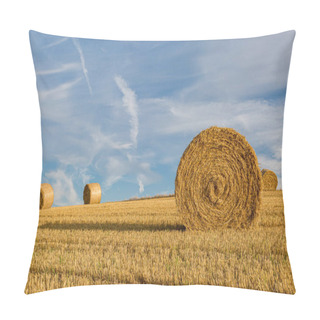 Personality  Hay Bales In A Sussex Field On A Sunny Summers Evening Pillow Covers