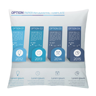 Personality  One,two,three,four - Option Business Infographic,light,blue Pillow Covers